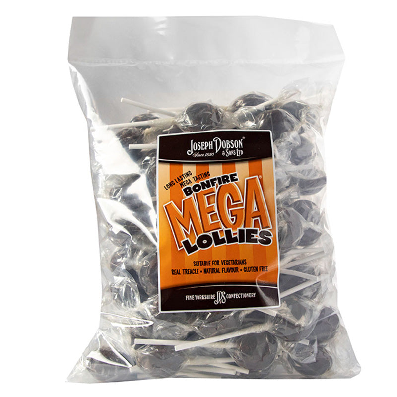 Dobsons Wrapped Bonfire Mega Lollies 1.9kg Bag (80 Lollipops)
