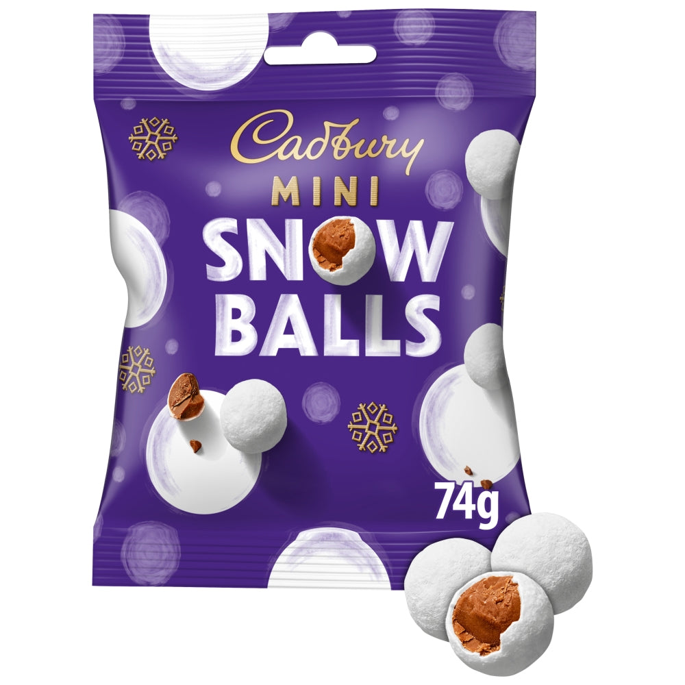 Cadbury Dairy Milk Mini Snow Balls 24 x 74g