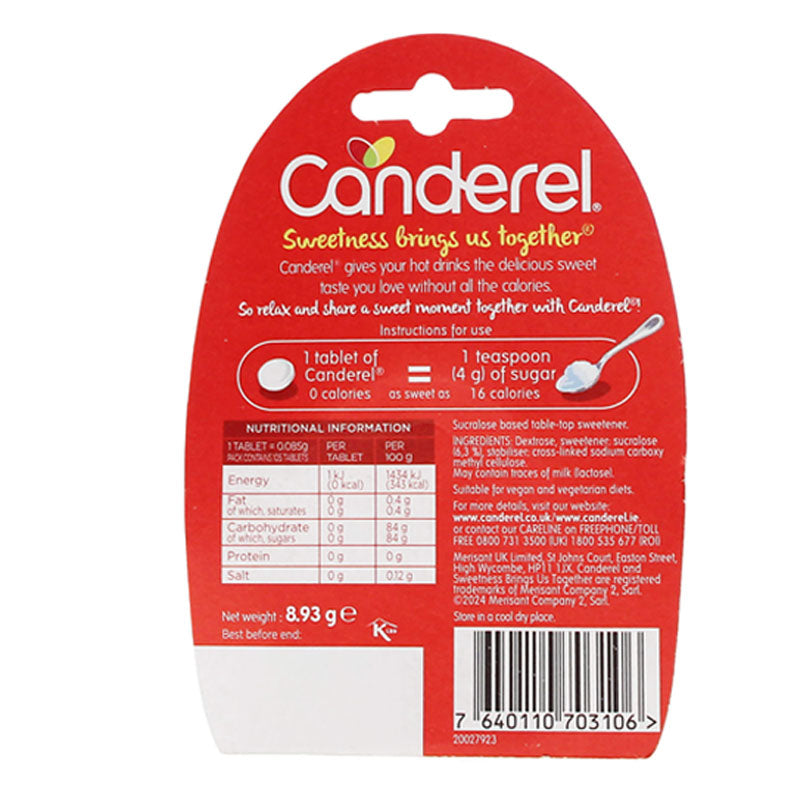 Canderel Sweetener Tablets 105's | 75 + 40% Free | Zero Calorie Sweetener Tablets