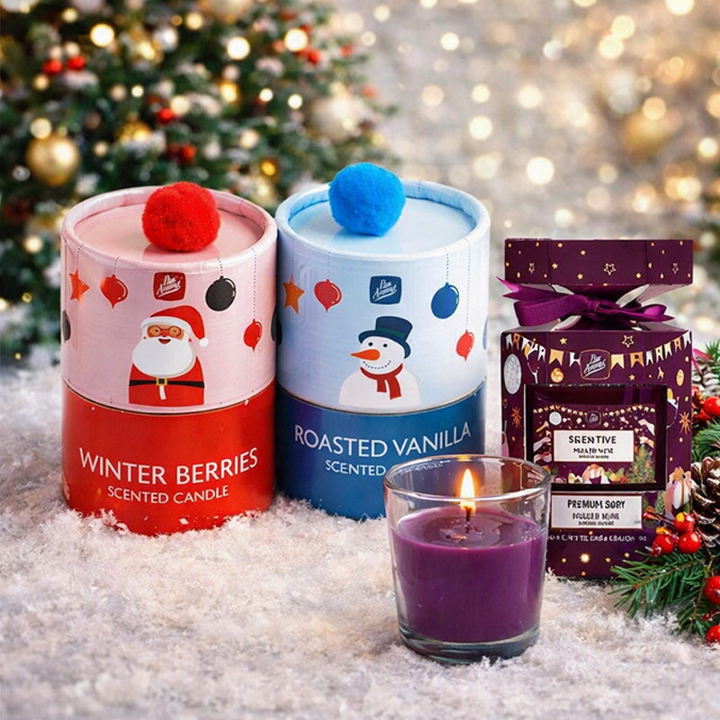Christmas Pom Pom Candles Clearance Sale – Randomly Mixed Candles