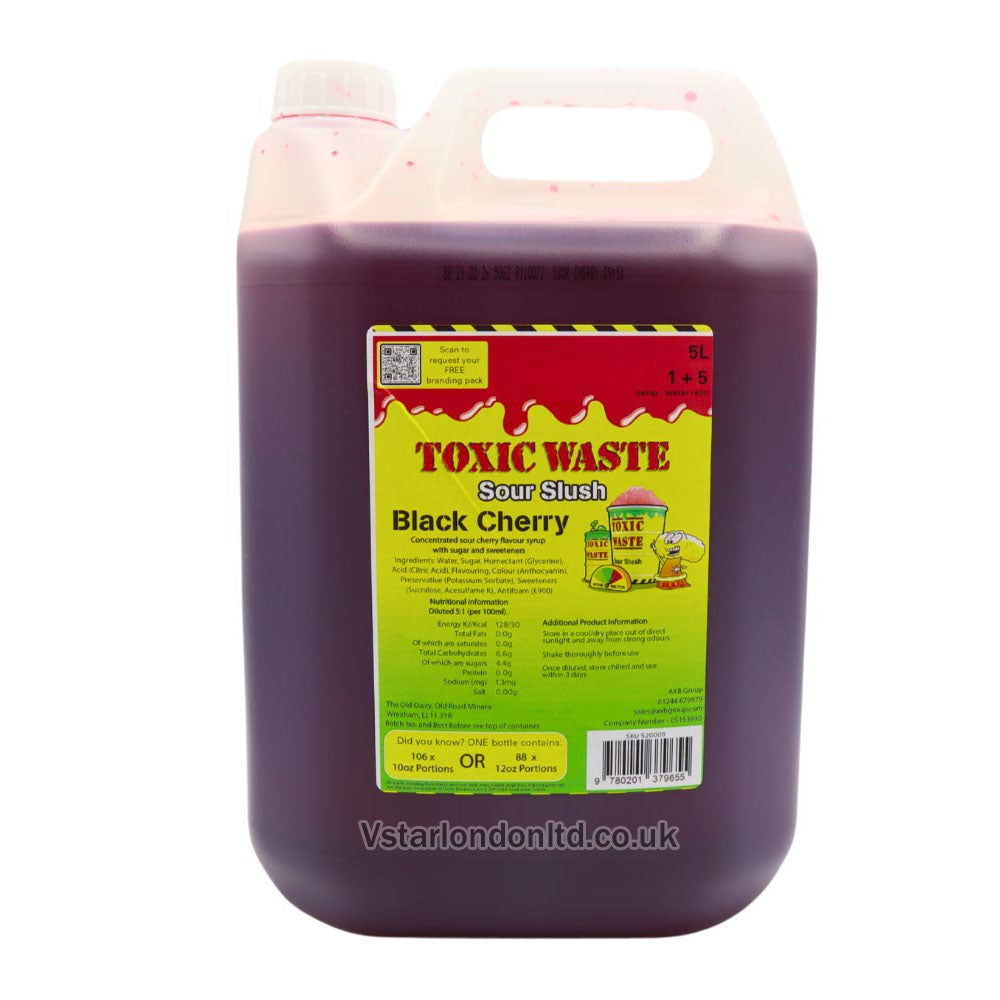 Toxic Waste Hazardously Sour Slush Syrup 5L – Cherry or Blue Raspberry