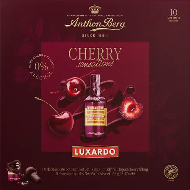 Anthon Berg Luxardo Cherry Sensations Gift Box 155g (9 Boxes Dark Chocolate)