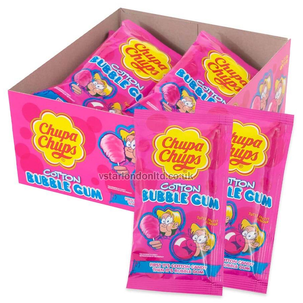 Chupa Chups Cotton Candy Bubble Gum 11g (Box of 12)