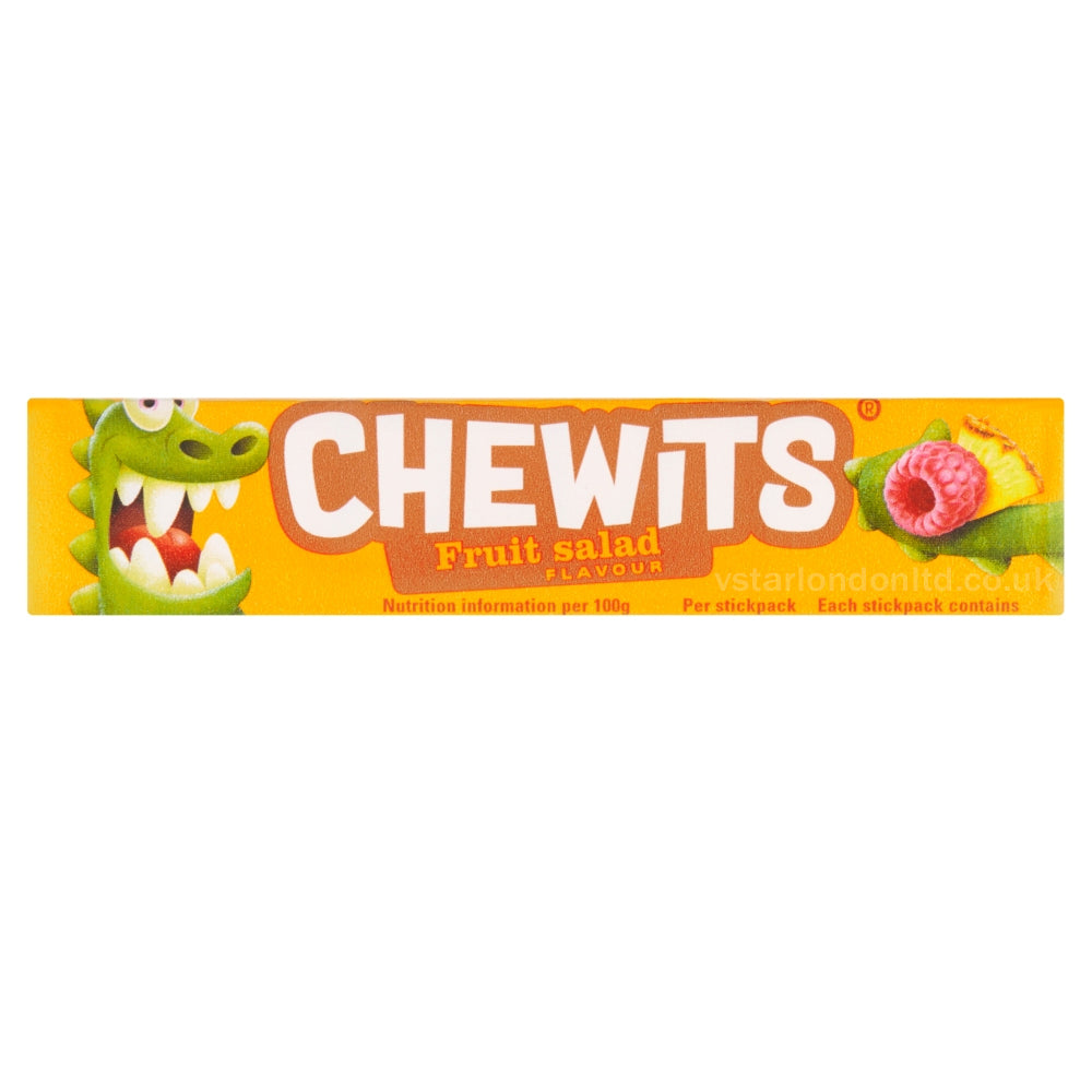 Chewits Fruit Salad Flavour Stick Pack 30g (Box of 40 Packs)