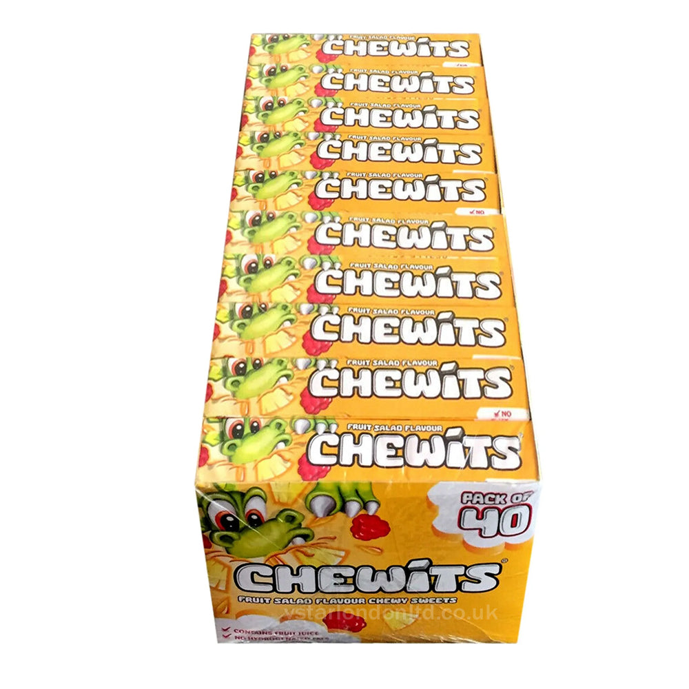Chewits Fruit Salad Flavour Stick Pack 30g (Box of 40 Packs)