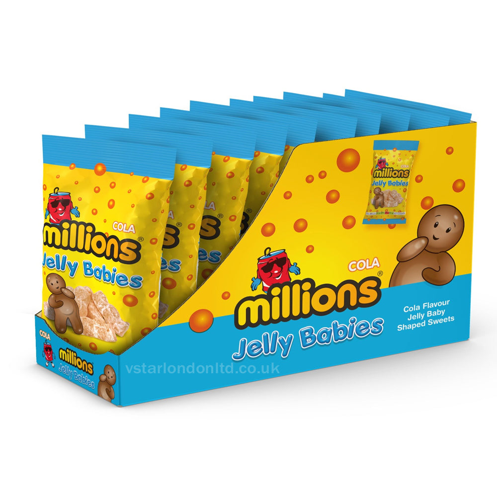 Millions Cola Jelly Babies Bag 150g(Pack of 10 Bags)