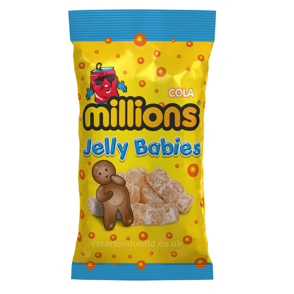 Millions Cola Jelly Babies Bag 150g(Pack of 10 Bags)