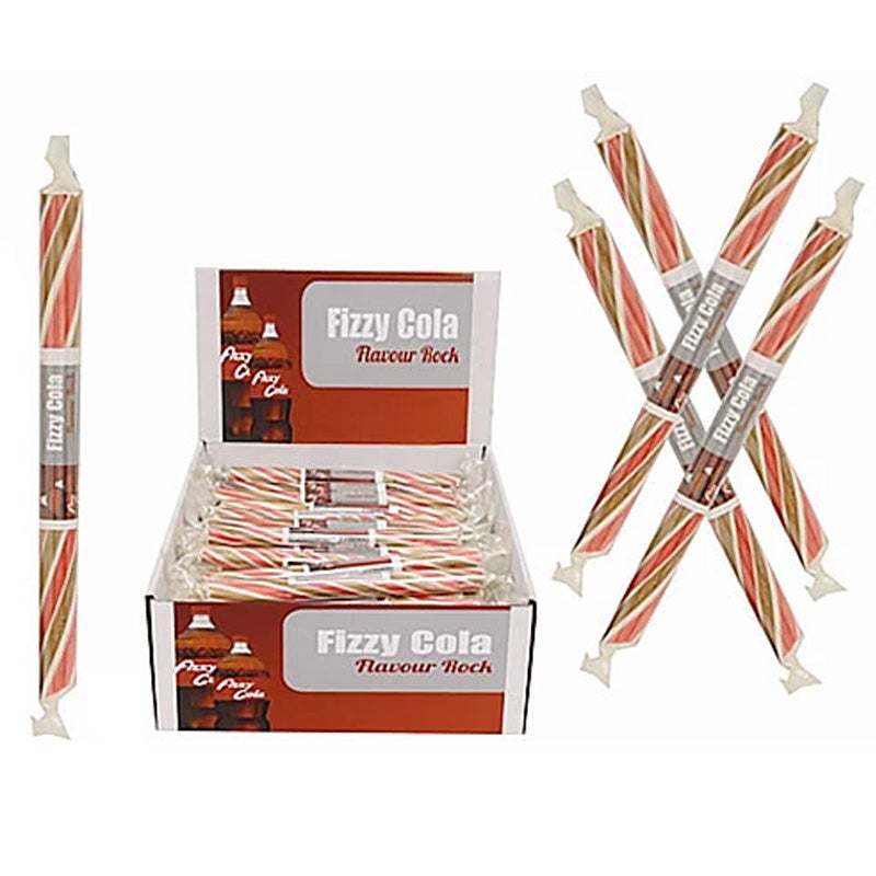 McAdams Fizzy Cola Rock Sticks 120 Count Cola Flavour Candy Sweets
