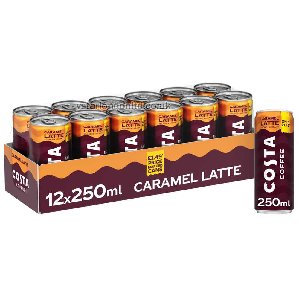 Costa Coffee Caramel Latte 50ml(Pack of 12) PMP