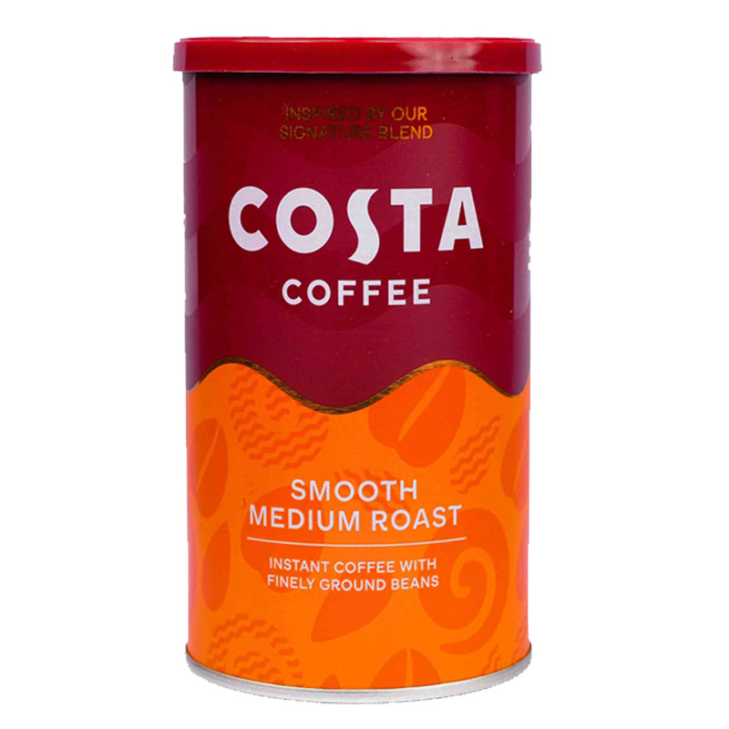 Costa Coffee Smooth Medium Roast Instant Coffee 100g x 6 Bottles