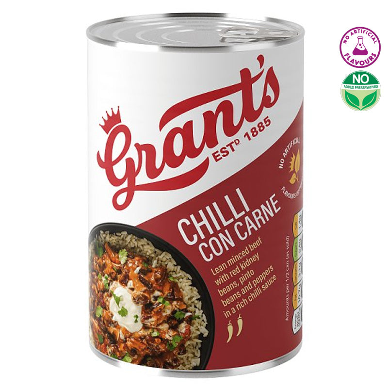 Grant's Chilli Con Carne 1.2kg Beef Kidney Beans Peppers Ready Meal