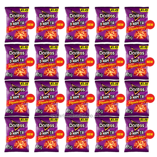 Doritos Dinamita Extra Flamin’ Hot Crisps 65g(Pack of 10 & 20 Bags)