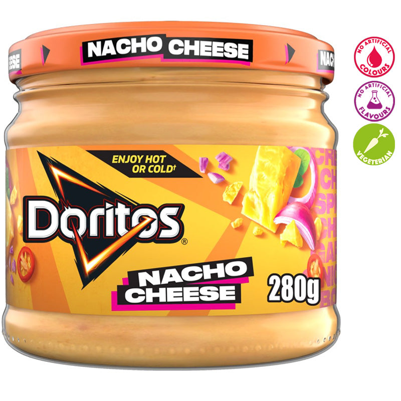 Doritos Nacho Cheese Sharing Dip 280g Creamy Cheese Dip for Tortilla Chips (Box of 6)
