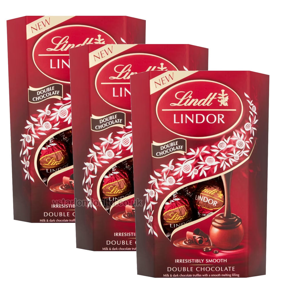 Lindt Lindor Truffles Chocolate 200g Box - White & Double