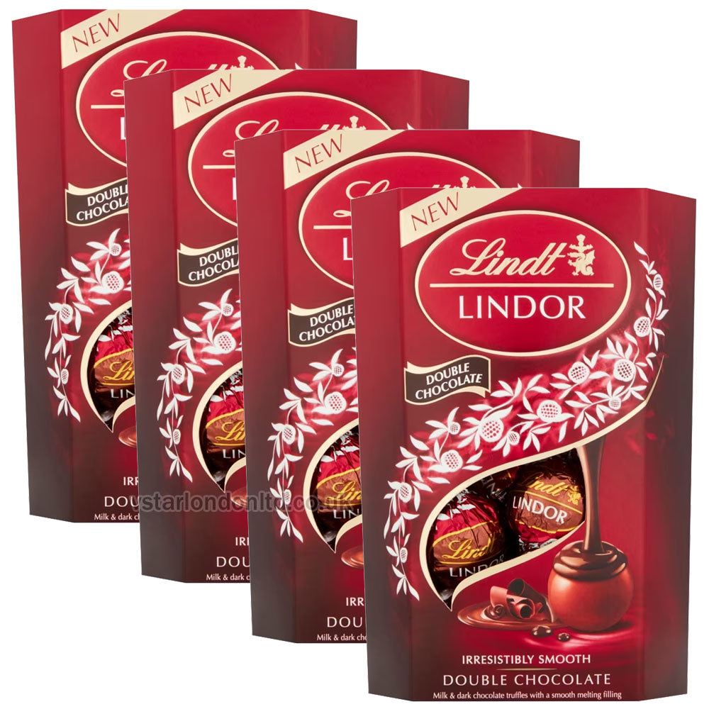 Lindt Lindor Truffles Chocolate 200g Box - White & Double