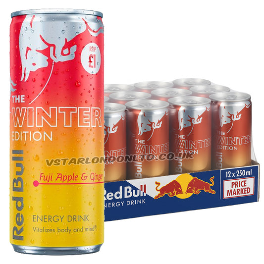 Red Bull Winter Edition Energy Drink 12 x 250ml – Fuji Apple & Ginger