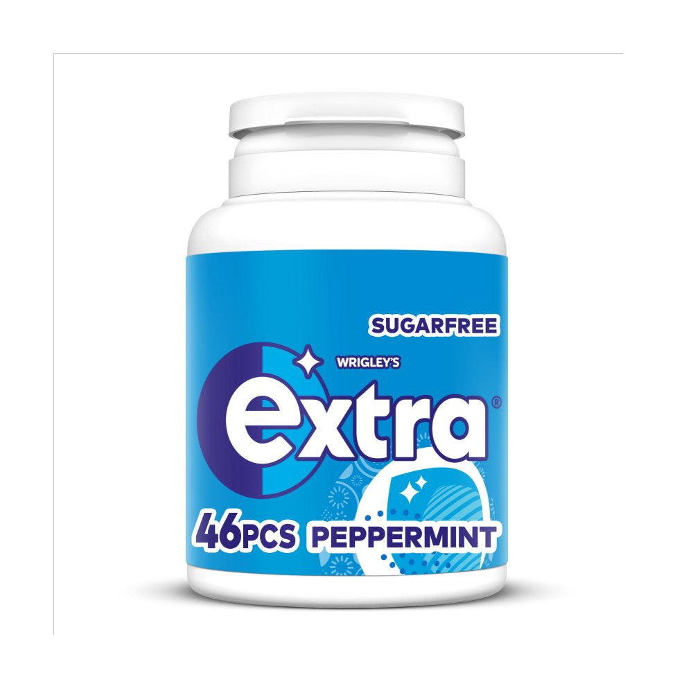 Extra Peppermint Sugarfree Chewing Gum Bottle 46 Pieces (Box of 6)