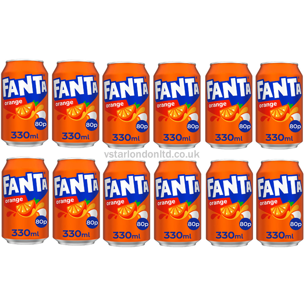 Fanta Orange 330ml (12, 24 Packs) PMP