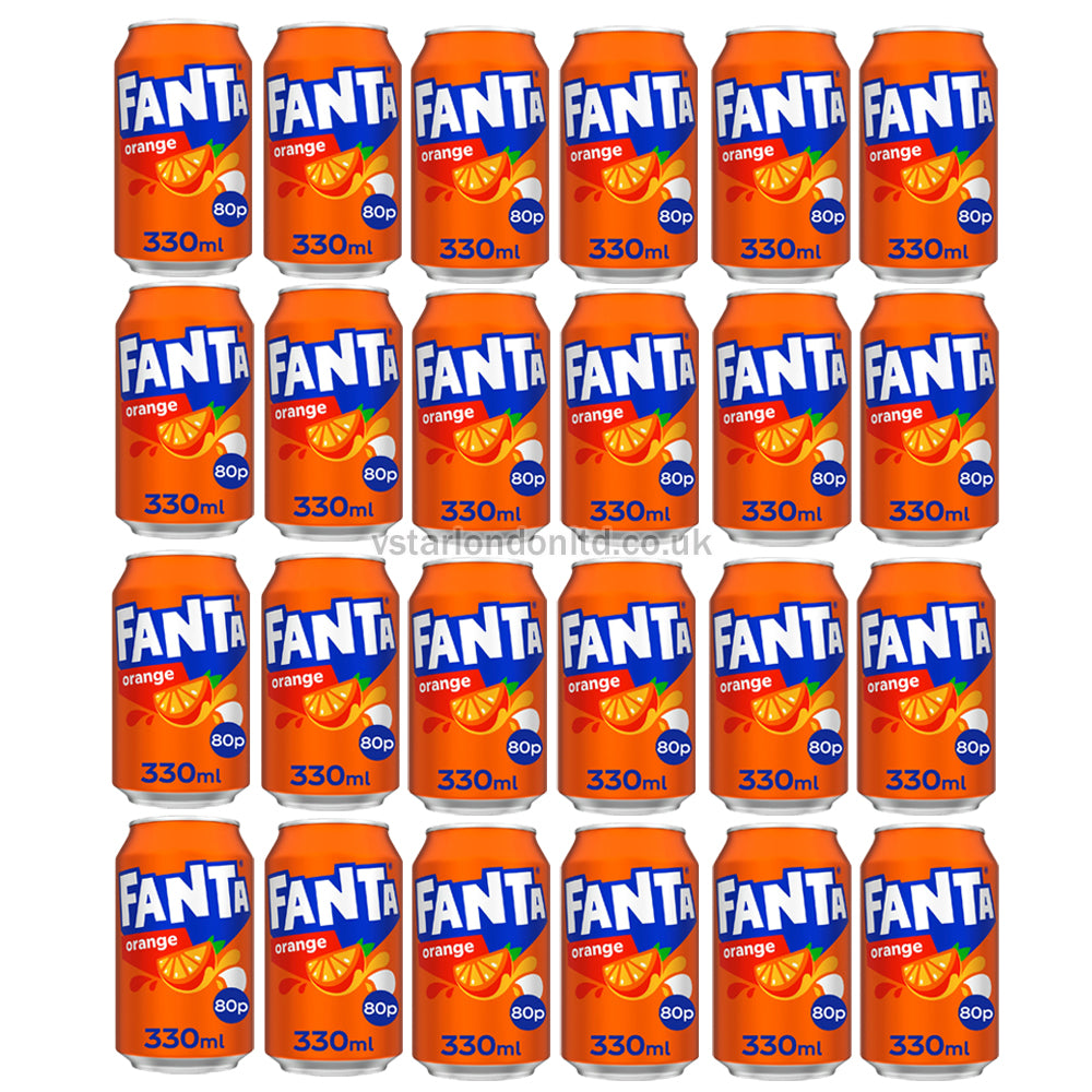 Fanta Orange 330ml (12, 24 Packs) PMP