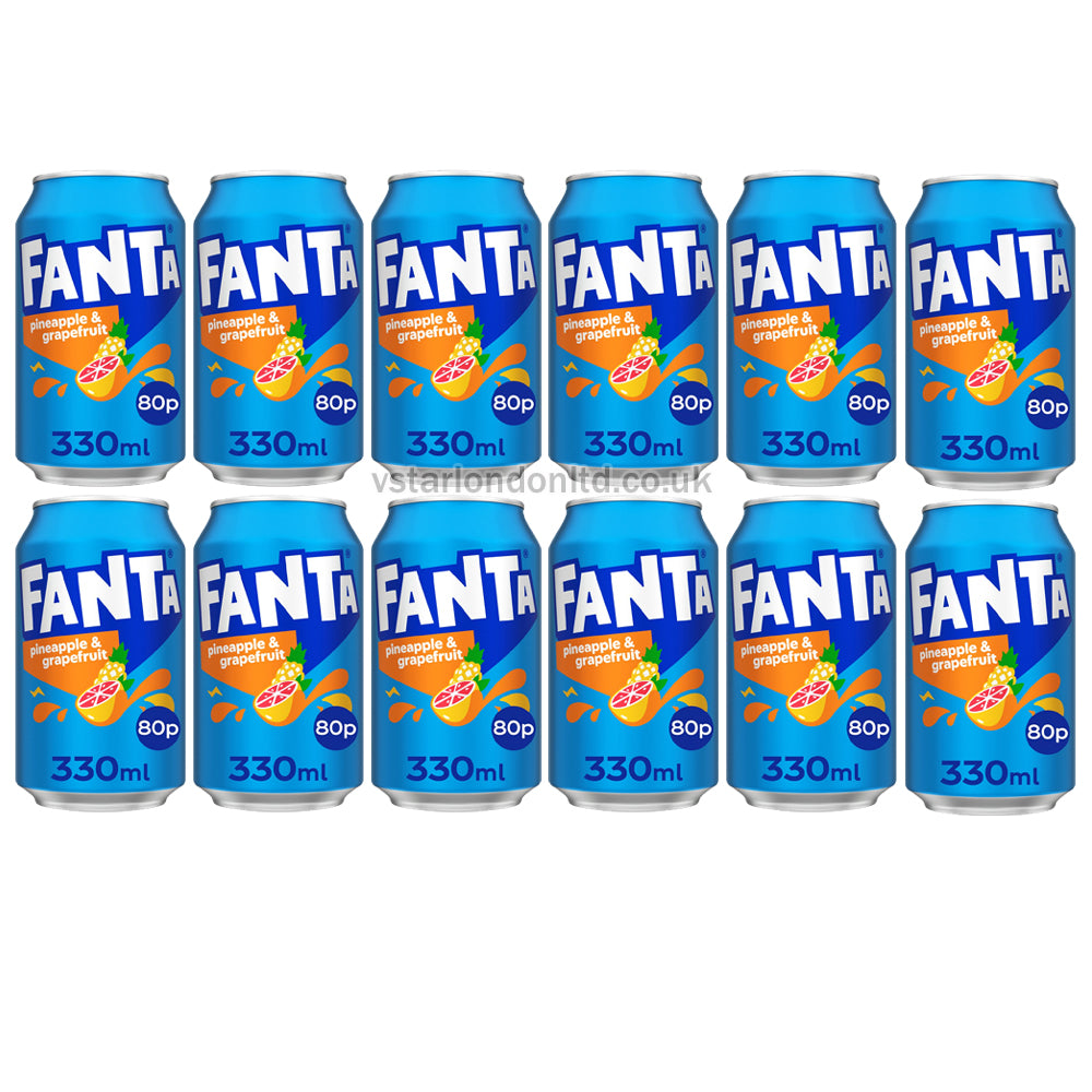 Fanta Pineapple & Grapefruit 330ml(12, 24 Packs) PMP