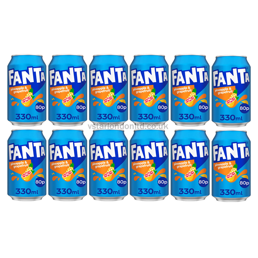 Fanta Pineapple & Grapefruit 330ml(12, 24 Packs) PMP