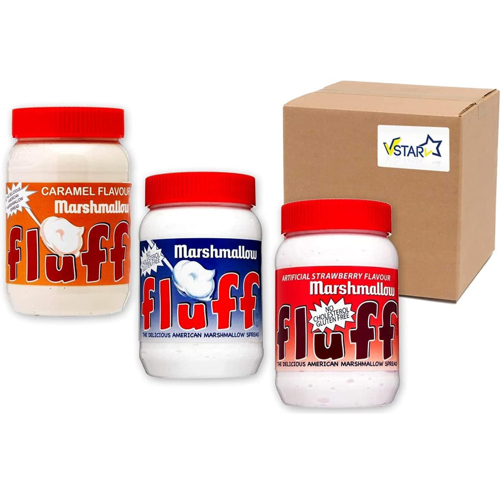 Marshmallow FLUFF A Delicious Flavour Marshmallow Spread 213g (3 Mixed)