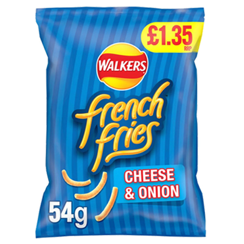 Walkers French Fries Cheese & Onion Crisps 54g PMP (Box of 18 Packs)