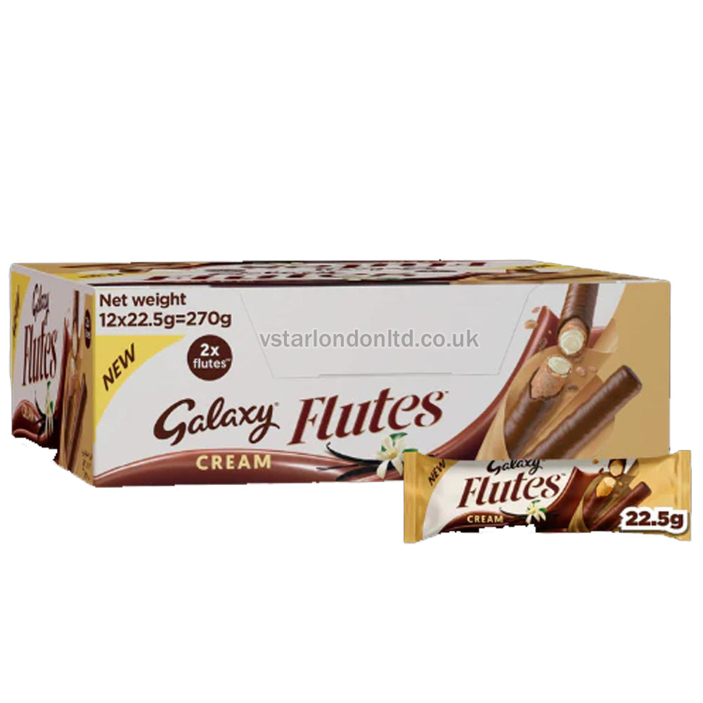Galaxy Flutes Cream Wafer Rolls 12X22.5G Full Box