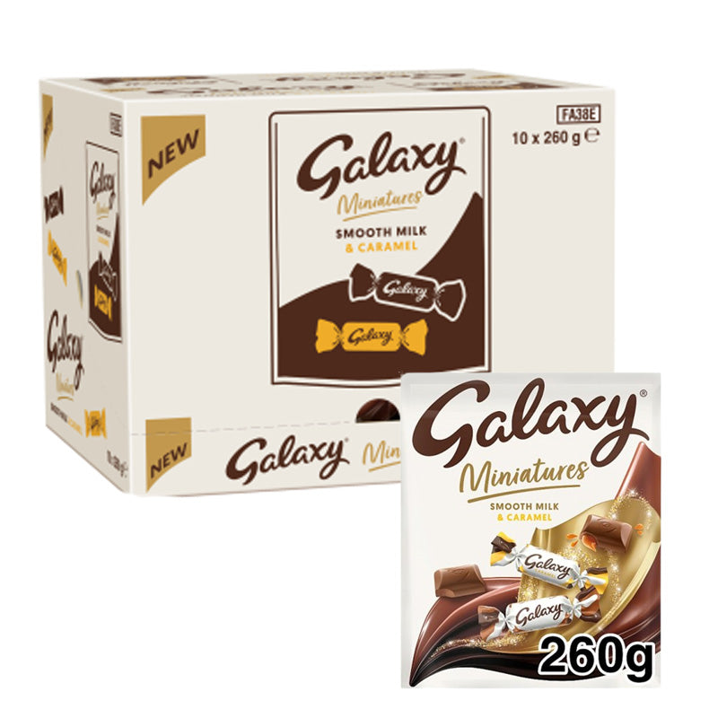 Galaxy Mini Caramel & Milk Chocolate Bars 260g (5 & 10 Pouches)