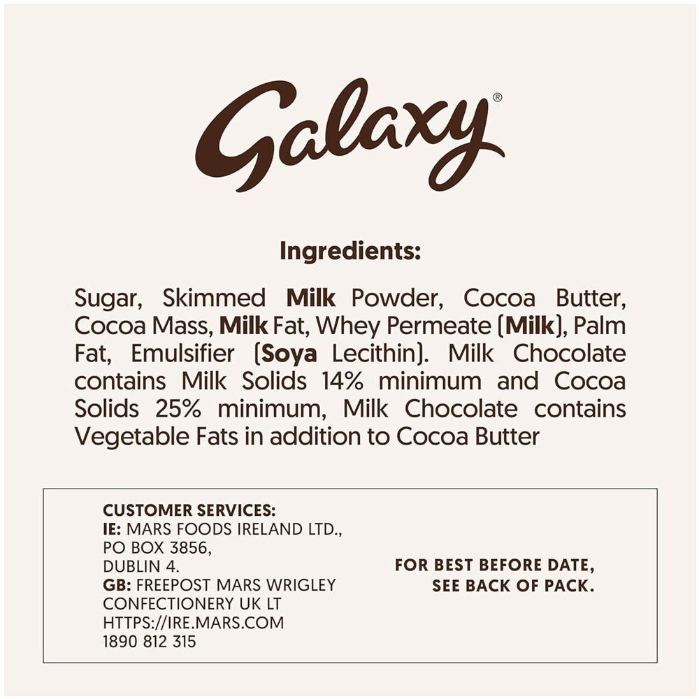 Galaxy Ripple Milk Chocolate Snack Bar 30g