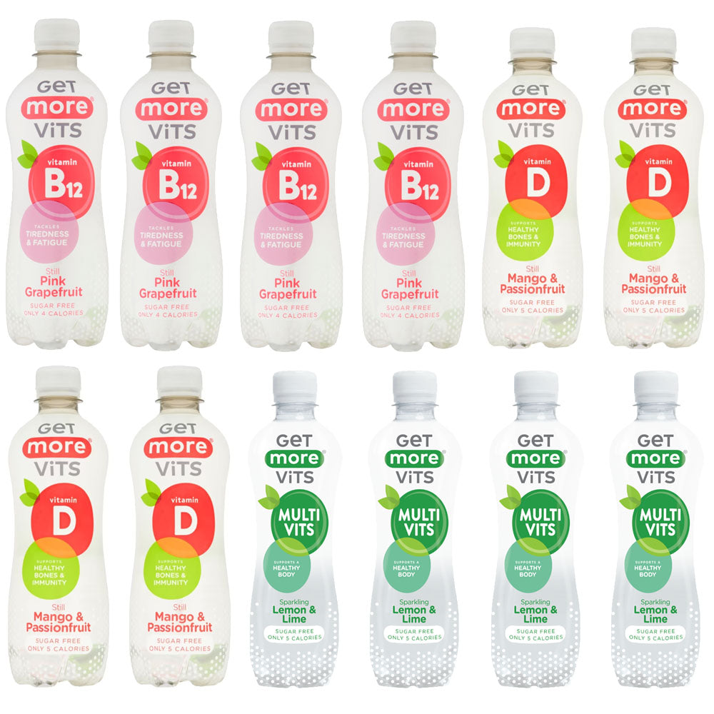 Get More Vits 500ml Vitamin Drinks – 12 Bottle Packs