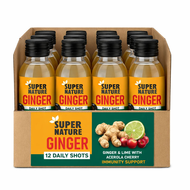 Super Nature Ginger Daily Shot 100ml Natural Ginger Wellness Drink Concentrate (12 Bottles)