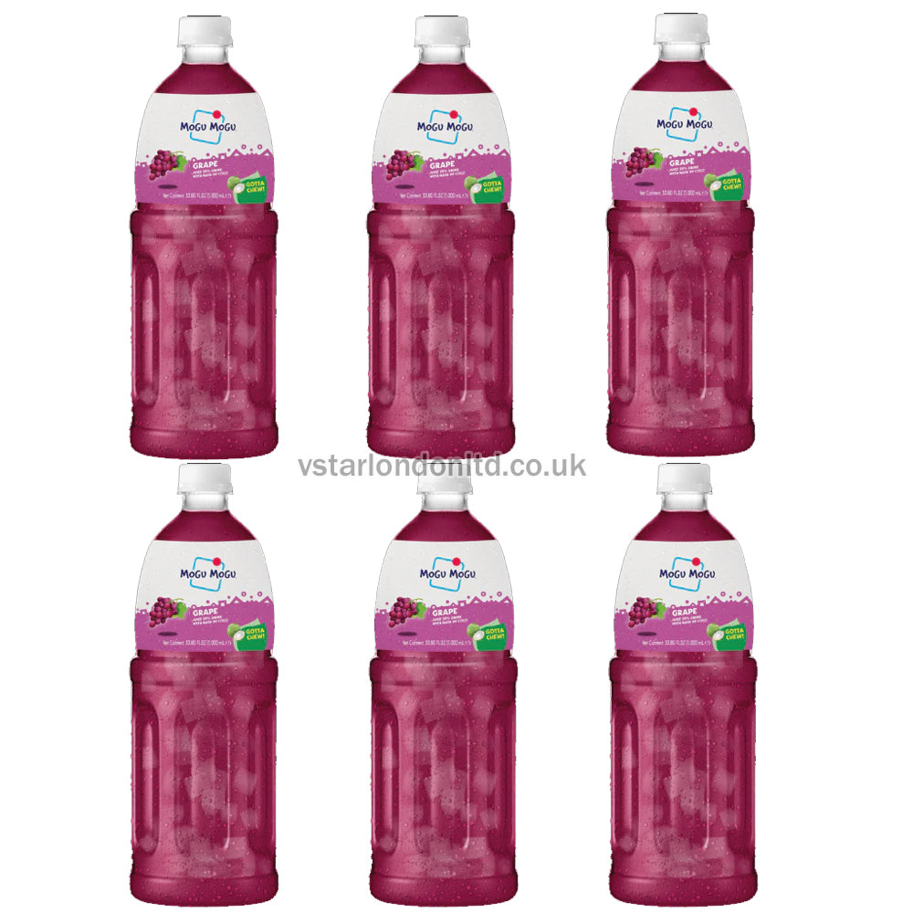 Mogu Mogu - Grape & Blackcurrant Drink 1L(Pack of 6, 12)