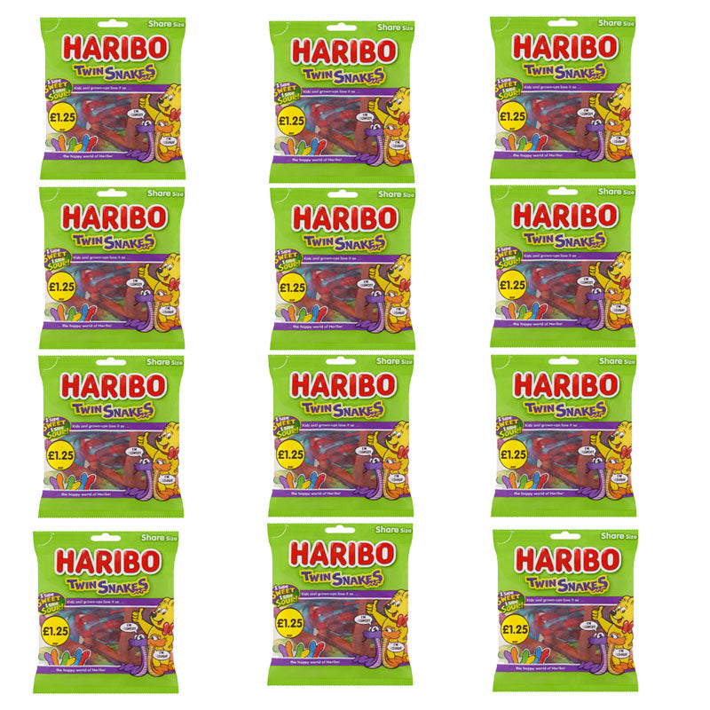 Haribo Twin Snakes Bag (12 x 140g) PMP Pack