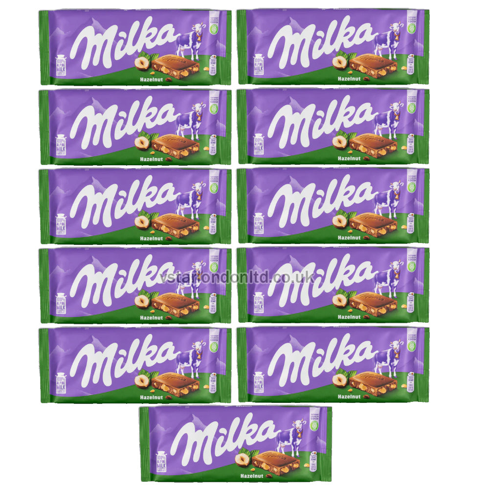 Variety of Milka Chocolate Collections