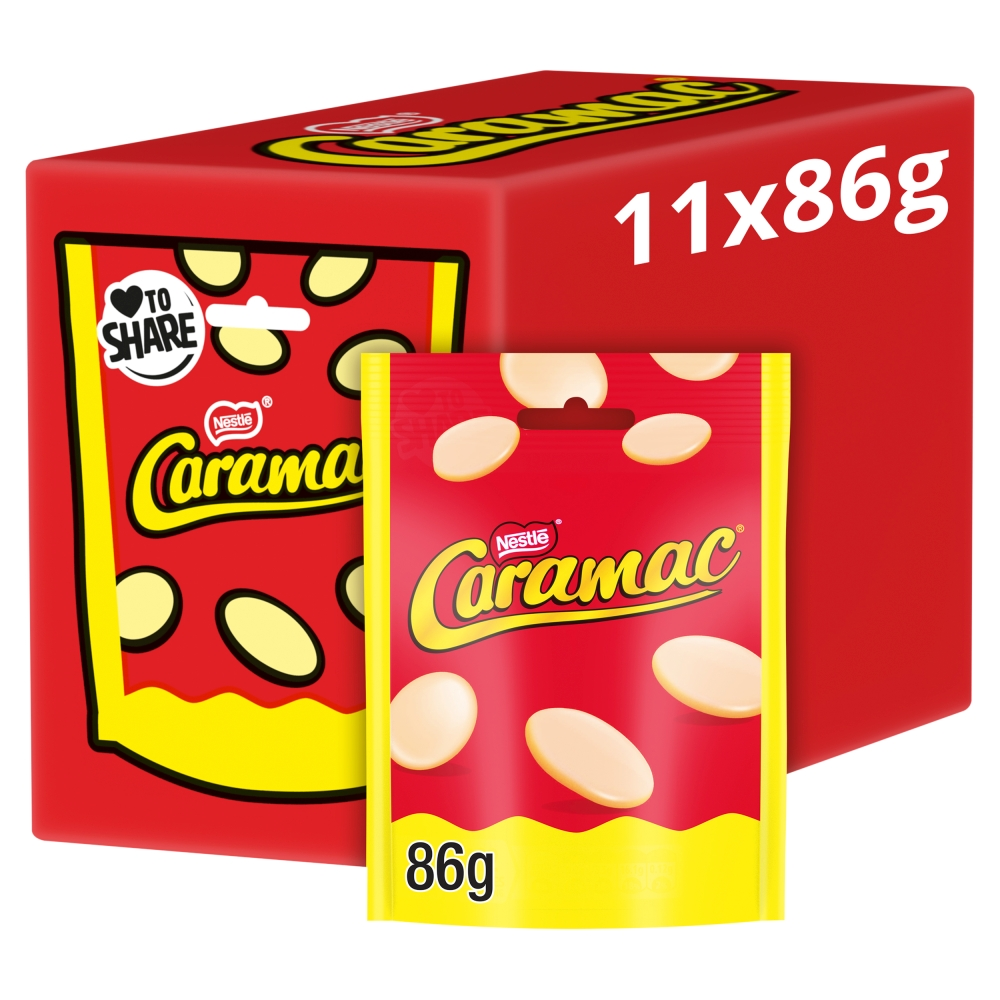 Caramac Giant Buttons Caramel Flavour Share Bags 11 x 86g