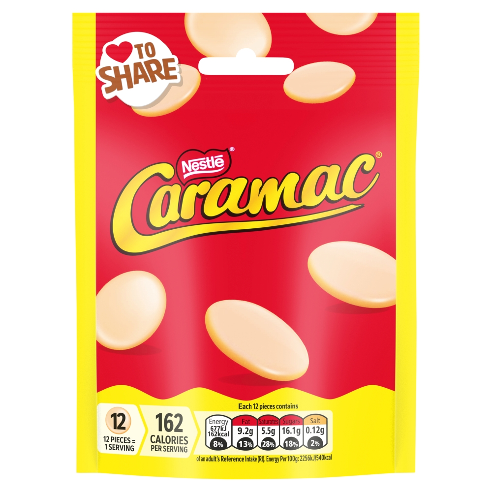 Caramac Giant Buttons Caramel Flavour Share Bags 11 x 86g