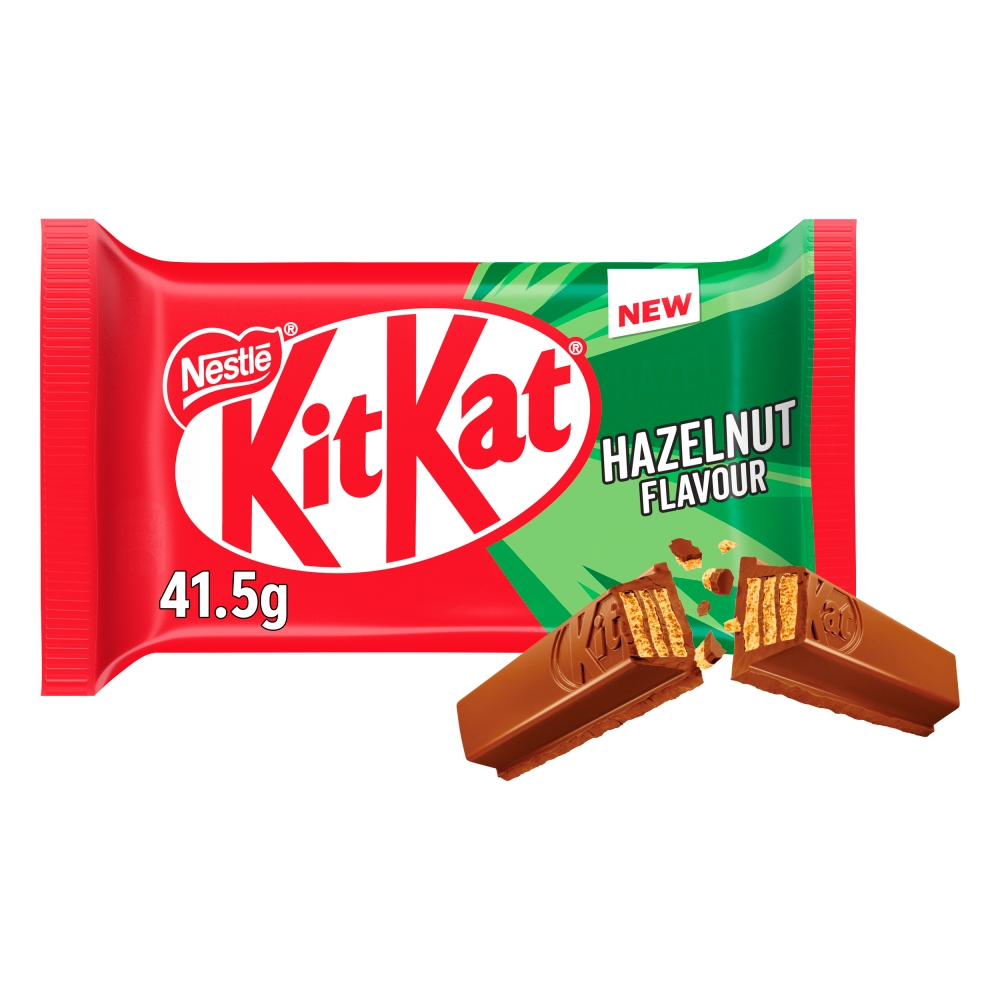 KitKat 4 Finger Hazelnut Chocolate Bar 41.5g (Box of 24)