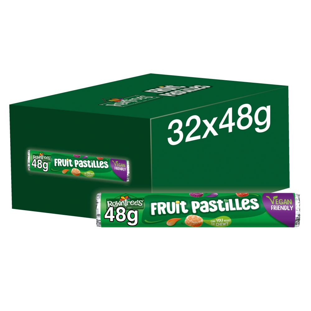 Rowntree's Fruit Pastilles Sweets Tube 48g (Box of 32)