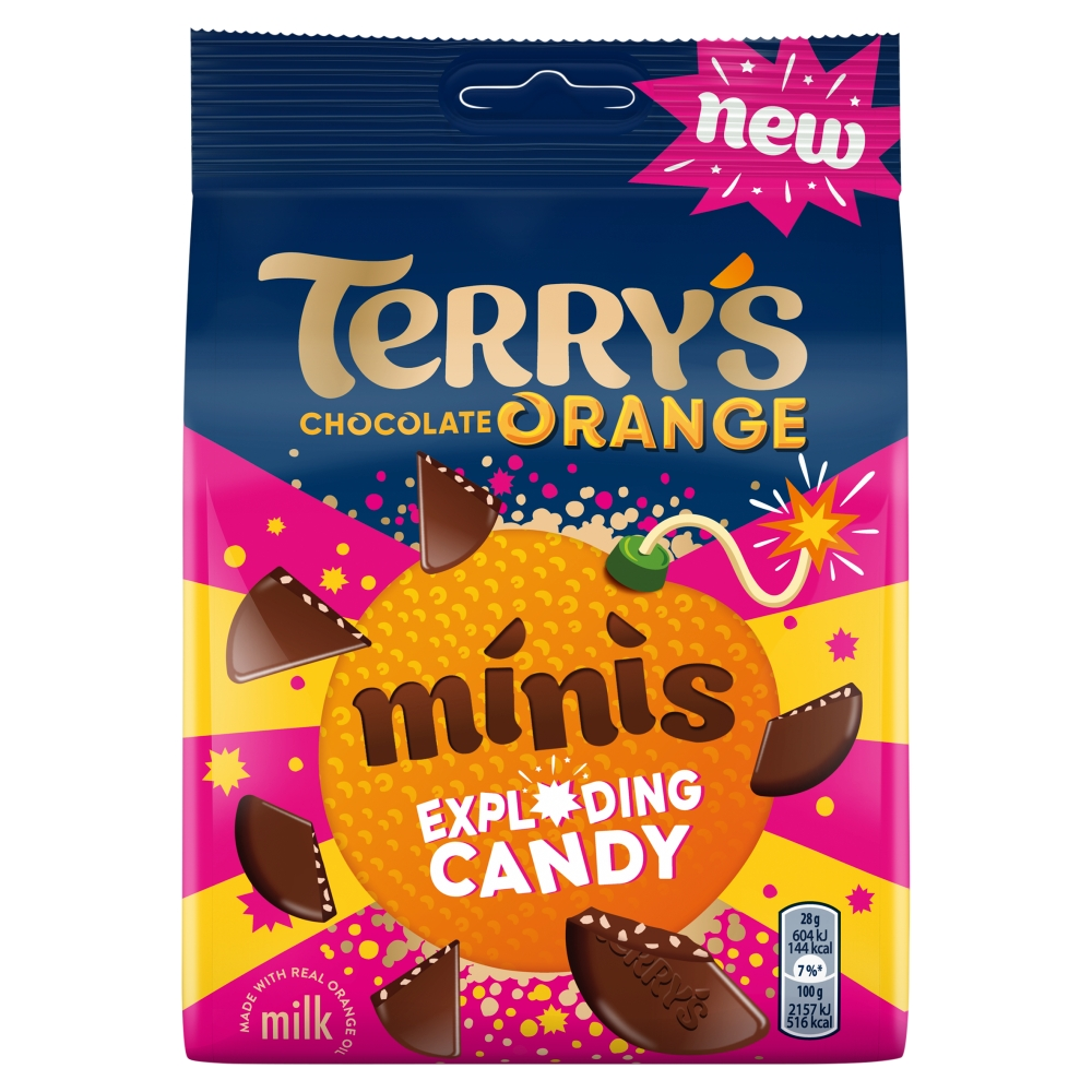 Terry's Chocolate Orange Exploding Candy Minis 105g (Box of 10)