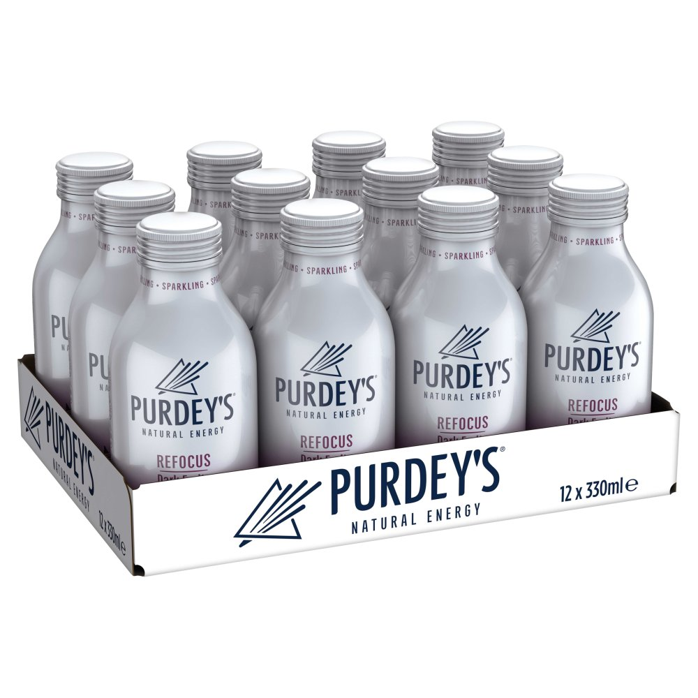 Purdey's Refocus Sparkling Dark Fruits with Guarana 12 x 330ml