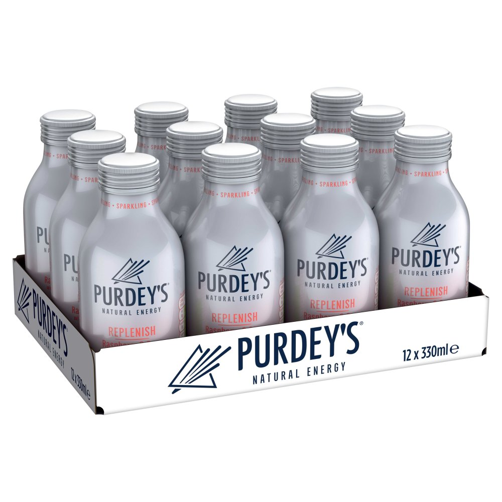 Purdey’s Natural Energy Replenish Raspberry & Rose 12 x 330ml