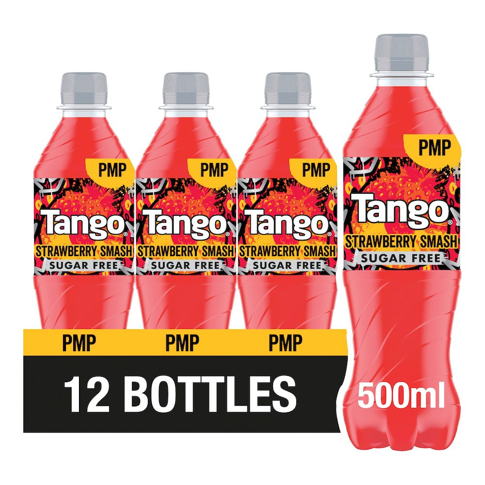 Tango Strawberry Smash Sugar Free PMP Bottle 500ml (Case of 12)