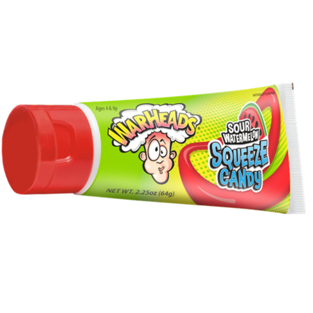 Warheads Sour Watermelon Squeeze Candy – 12 x 64g Tubes