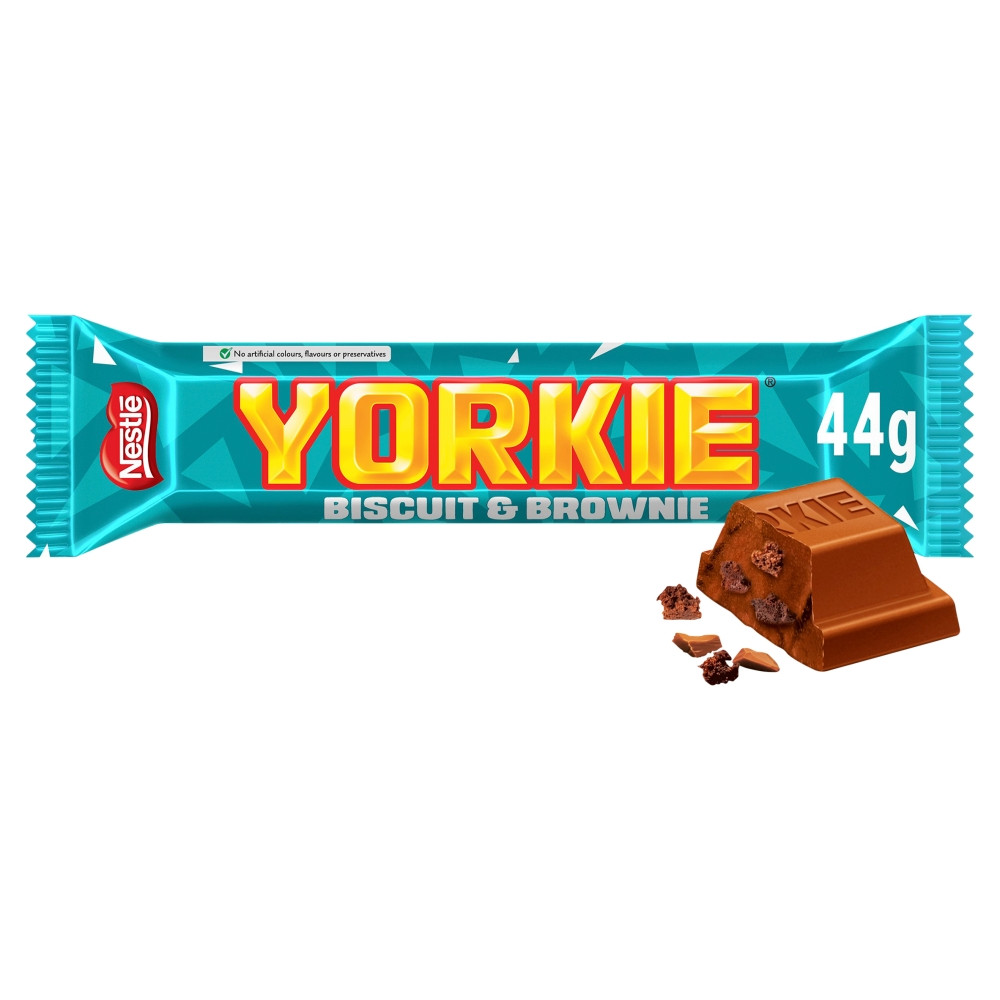 Yorkie Biscuit & Brownie Milk Chocolate Limited edition Bar 44g (Box of 24)