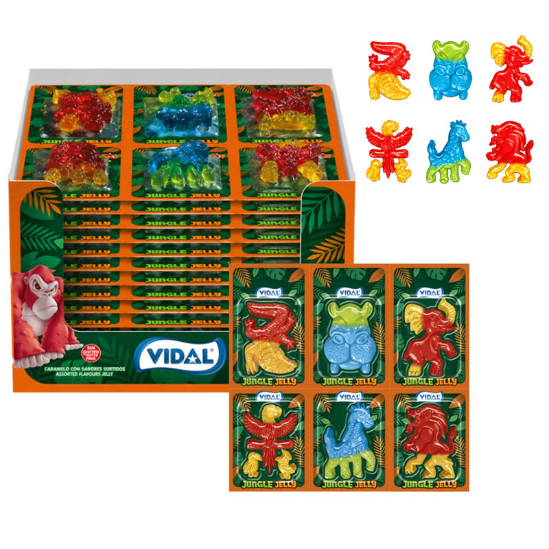 Vidal Jelly Sweets Ocean Creepy Dino Snake Dragon Jungle Jelly 11g 66g Fun Gummy Candy