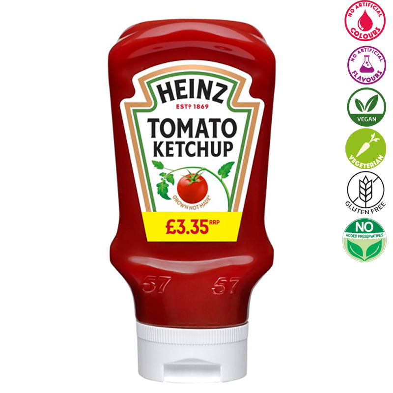 Heinz Tomato Ketchup 400ml x 10 Bottles | Vegan Gluten Free Sauce