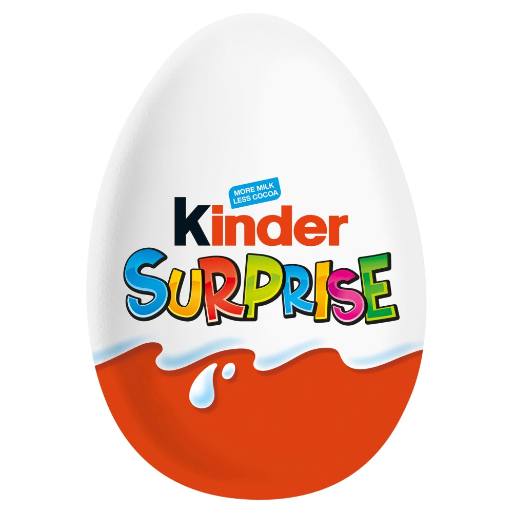 Kinder Surprise Milk Chocolate Eggs With Toy 20g(Box of 36 Eggs)