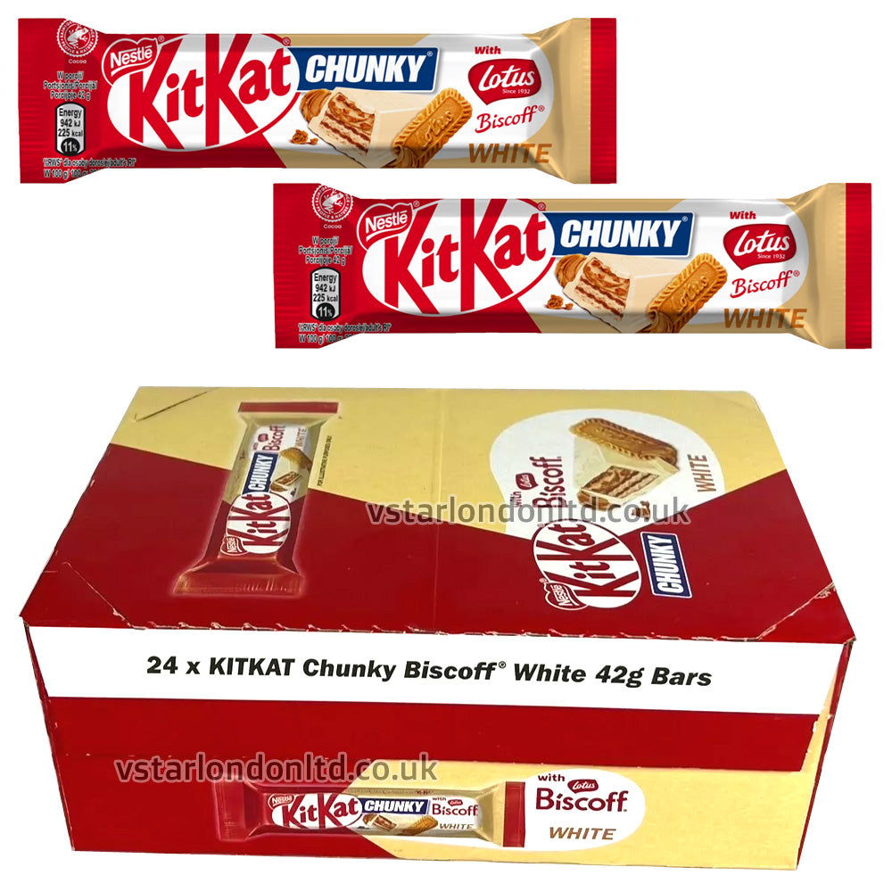 Kit Kat Chunky Biscoff White Chocolate Bar 42g (Box Of 24)