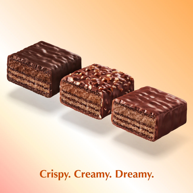 Lindt Choco Wafer Assorted Chocolate Sharing Box 138g Milk and Dark Chocolate Wafers